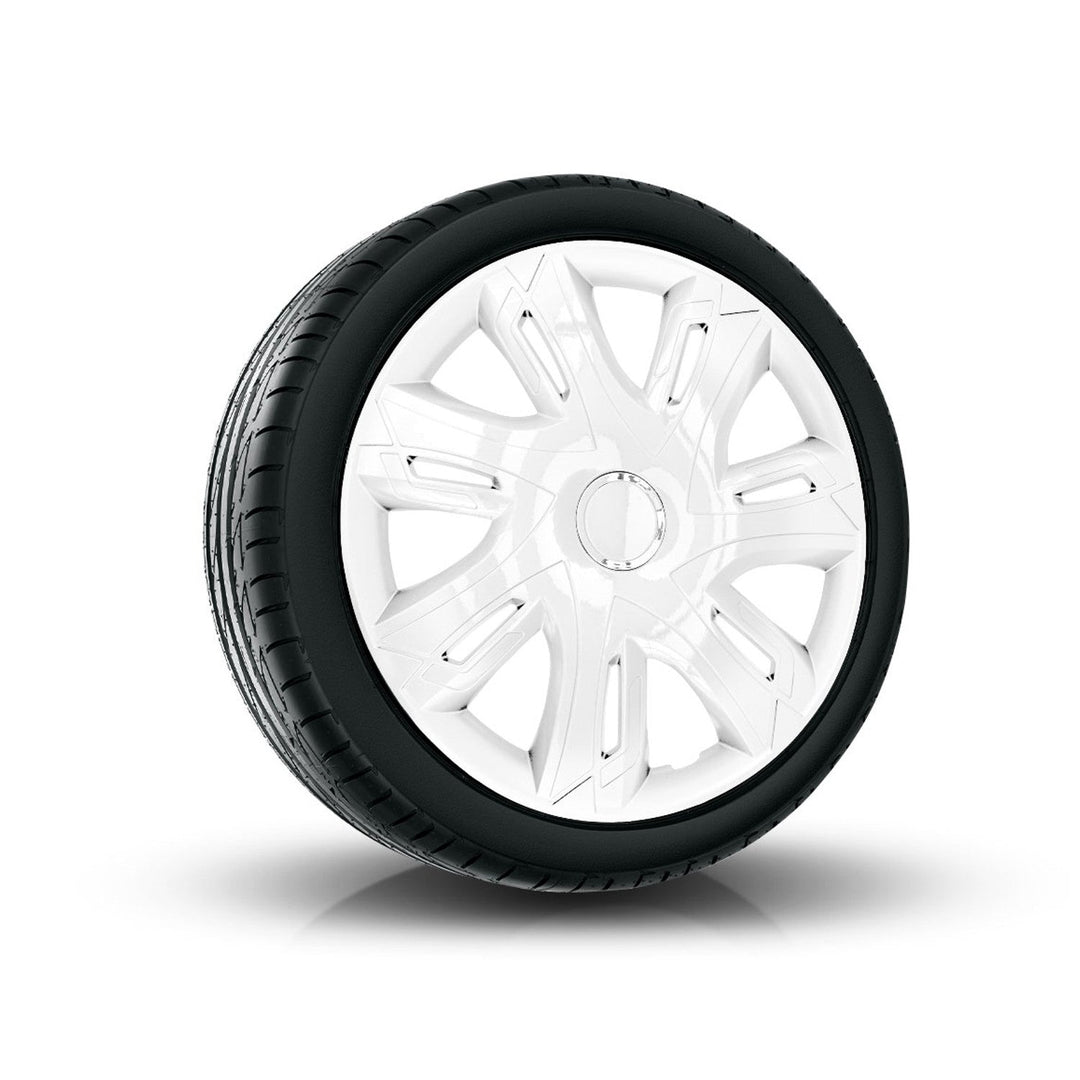 NRM Supernova 15" universal hubcap white lacquered 1 piece
