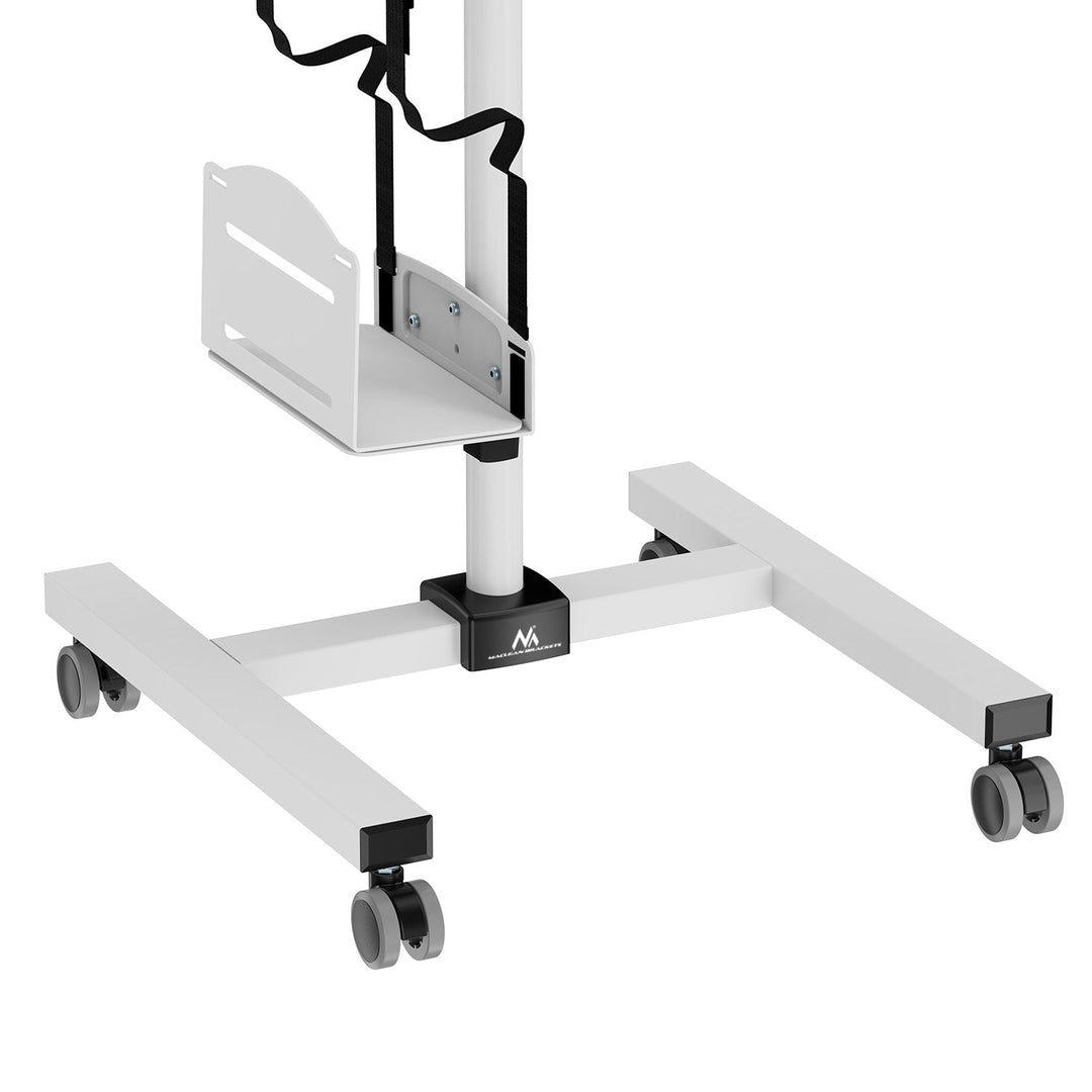 Maclean professional laptop stand cart, mobile computer workstation on wheels, max 17"-32", max 20kg, MC-793