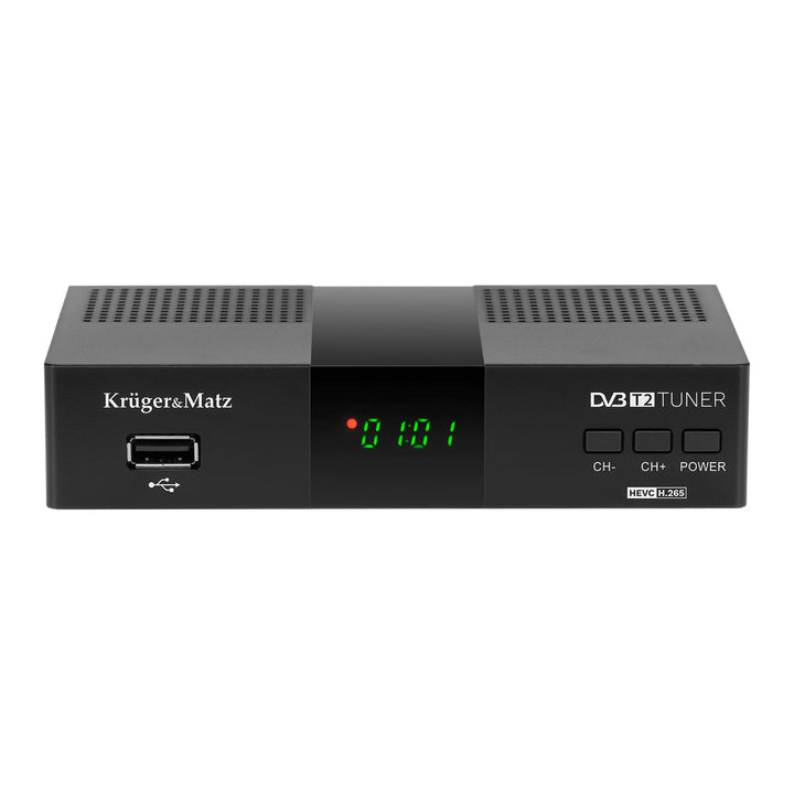 KM0550D DVB-T2 Tuner and Decoder with H.265 HEVC, EPG, PVR, and Timeshift by Kruger&Matz