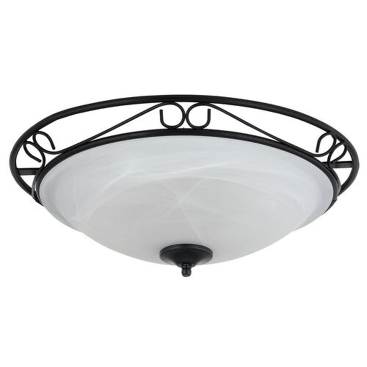 Rabalux Athens Ceiling Lamp, Sleek Black Metal Design with 3xE27 Bulbs – Modern and Stylish Lighting Fixture for Any Room