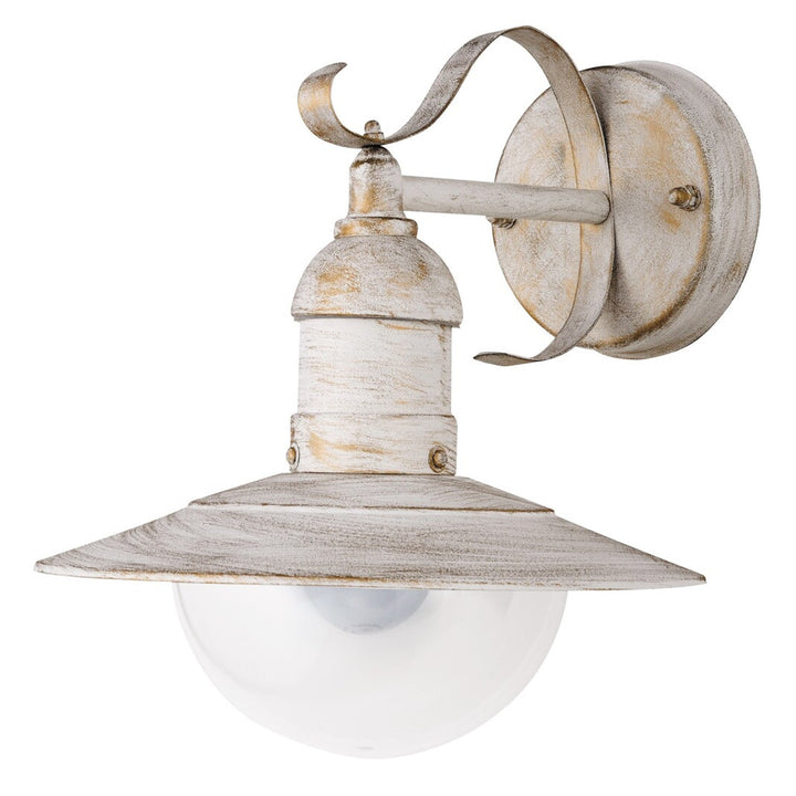 Rabalux wall lamp, outdoor, IP44, E27, max 60W, white antique, Oslo