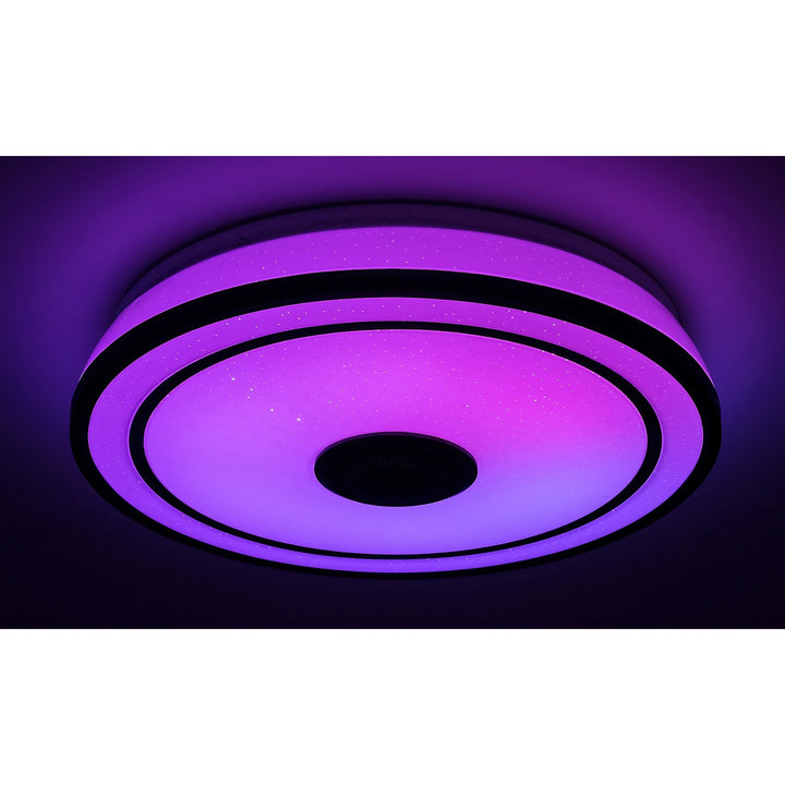 Round ceiling lamp Rabalux, 24W LED, RGB, Bluetooth, timer, Nikolaus