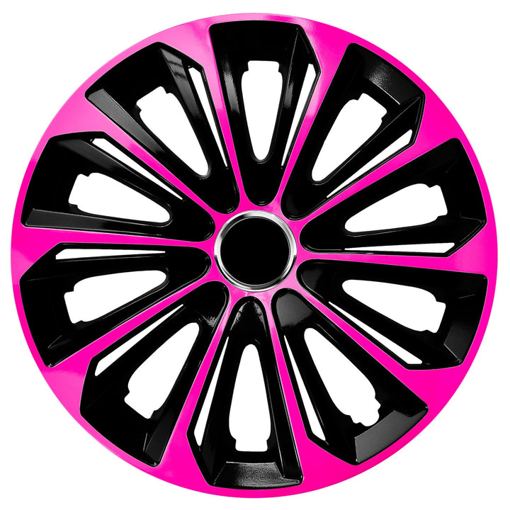 Universal hubcap 15'' NRM Extra Strong pink/black 1 piece wheel trim