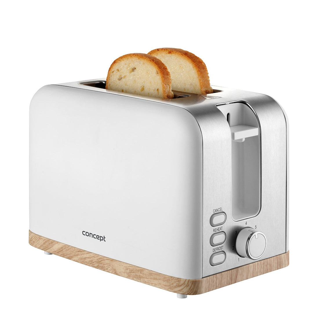 Concept electric toaster, 930W, 7 degrees of browning, white, TE2015 (EU plug)