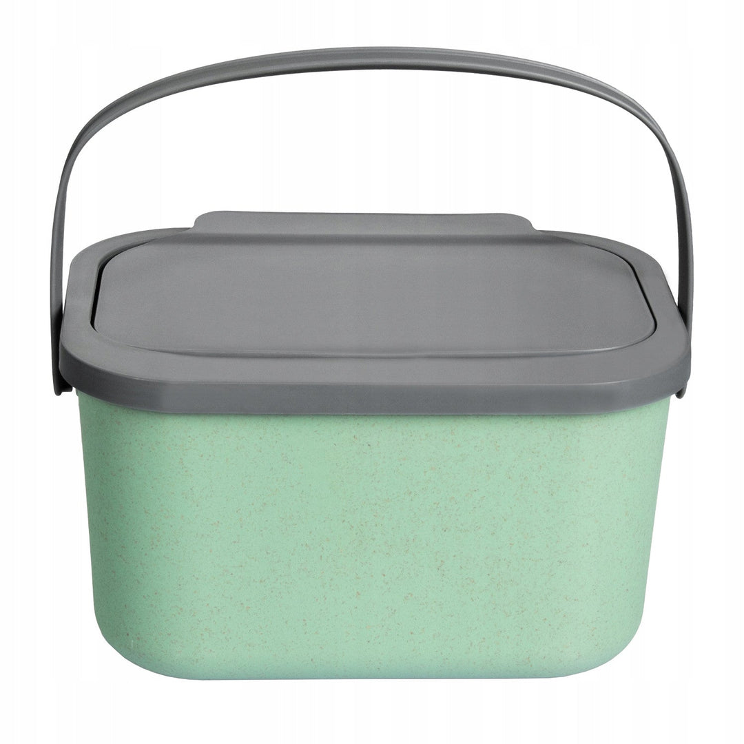 Mini Bini 4.5L Bio-Waste Container – Green with Gray Lid, Compact and Eco-Friendly Solution