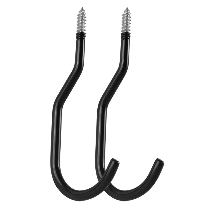 Set of 2 Maclean ceiling hooks, for ladder, bicycle, garden hose, steel, max load 10kg/handle, MC-485