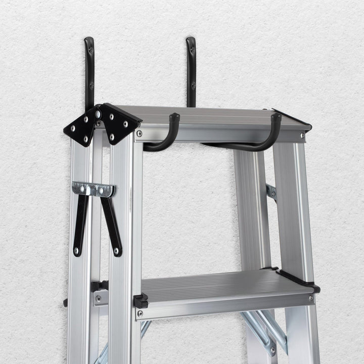 Set of 2 Maclean wall mounts, for tires, wheels, ladder, bicycle, steel, max. load 22kg/handle, MC-487