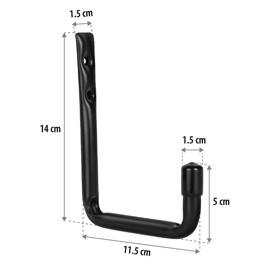 Set of 2 Maclean wall mounts, for tires, wheels, ladder, bicycle, steel, max. load 22kg/handle, MC-488