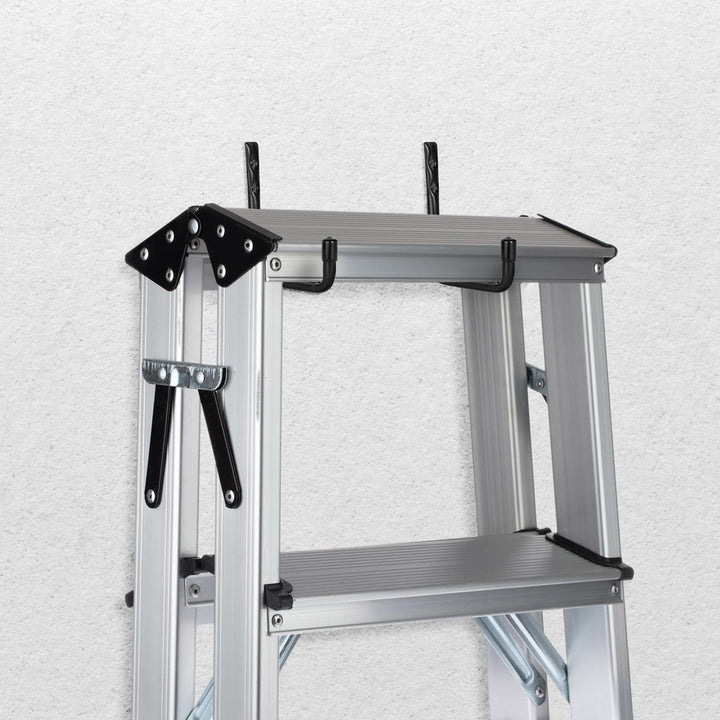 Set of 2 Maclean wall mounts, for tires, wheels, ladder, bicycle, steel, max. load 22kg/handle, MC-488
