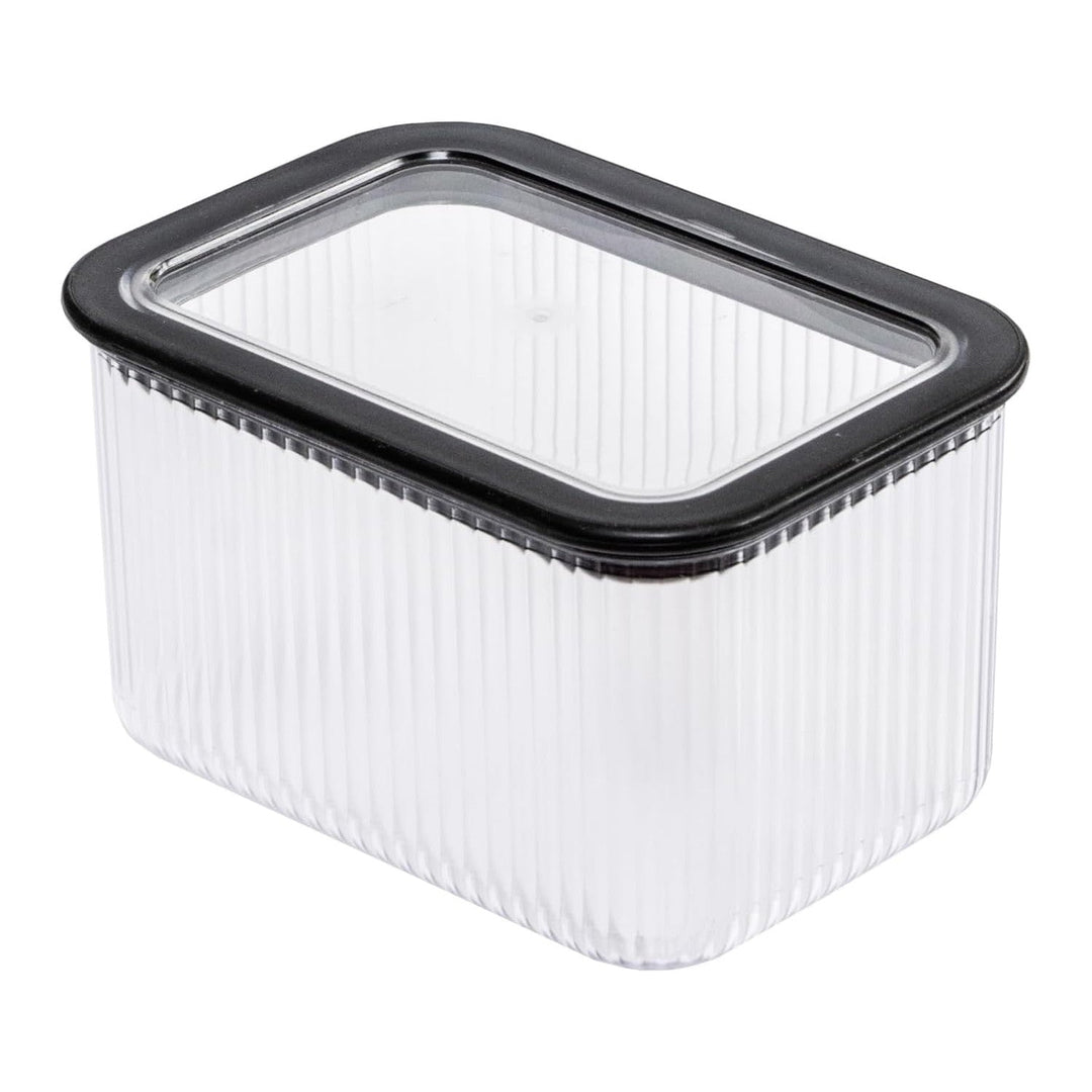Branq kitchen container, for food, 1 l, transparent with black seal, Neroli
