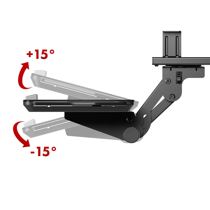 Maclean under-desk keyboard holder, adjustable, max. 5kg, black, MC-156 B