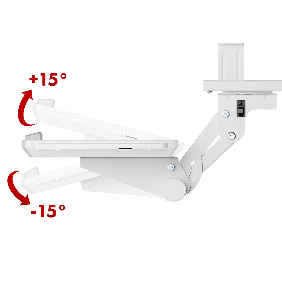 Maclean under-desk keyboard holder, adjustable, max. 5kg, white, MC-156 W
