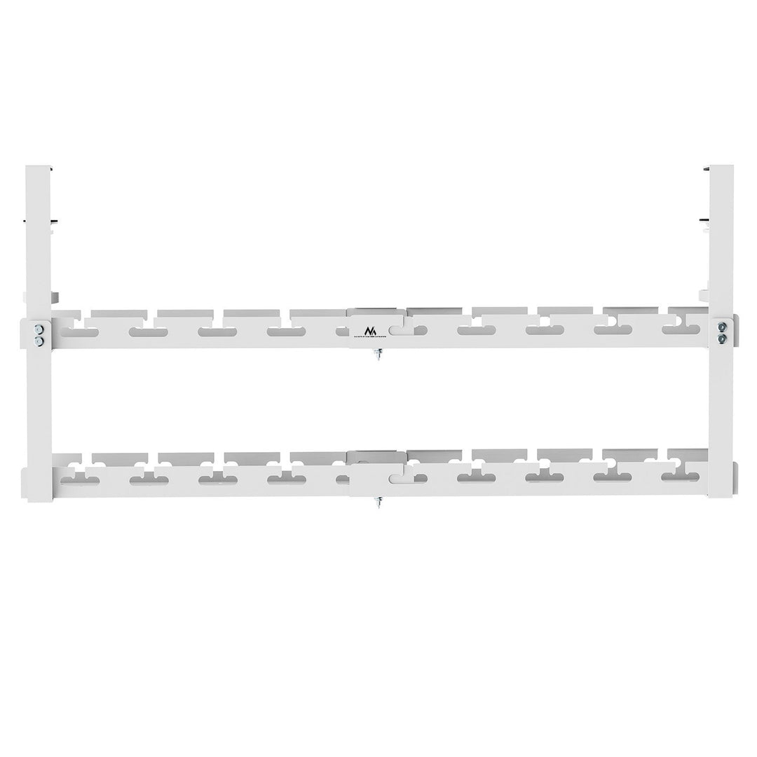 Maclean under-desk cable organizer, max. load 5kg, max. 728mm, 2 levels, white, MC-102 W