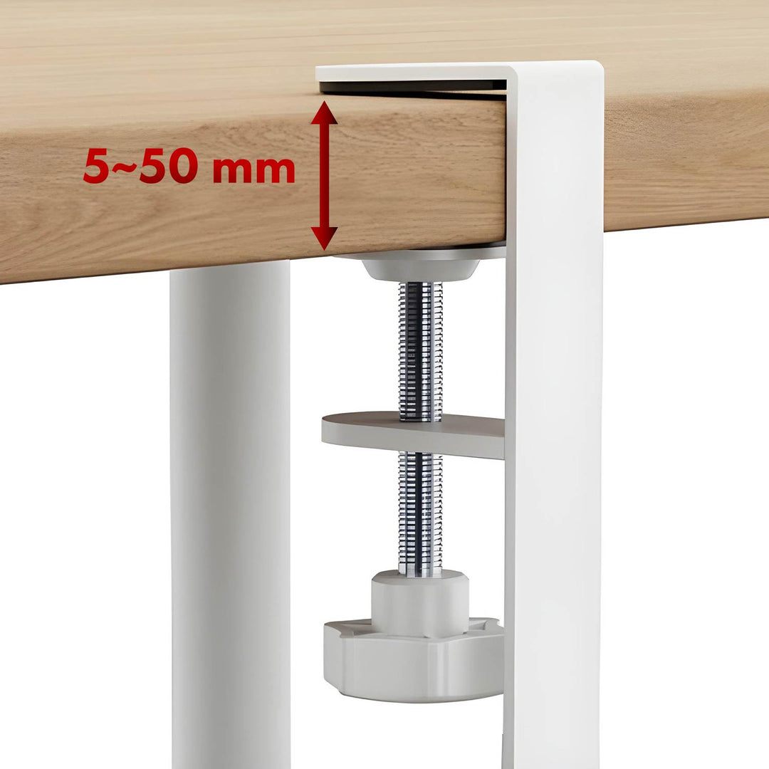Maclean under-desk cable organizer, max. load 5kg, max. 728mm, 2 levels, white, MC-102 W