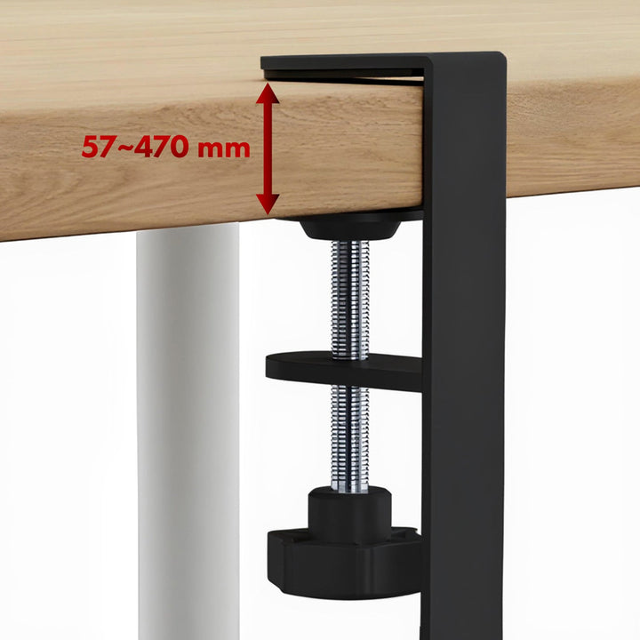 Maclean under-desk cable organizer, max load 5kg, 2 levels, black, MC-104 B