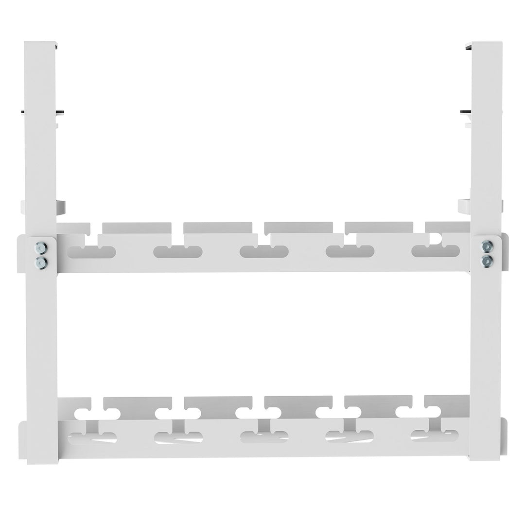 Maclean under-desk cable organizer, max. load 5kg, 2 levels, white, MC-104 W