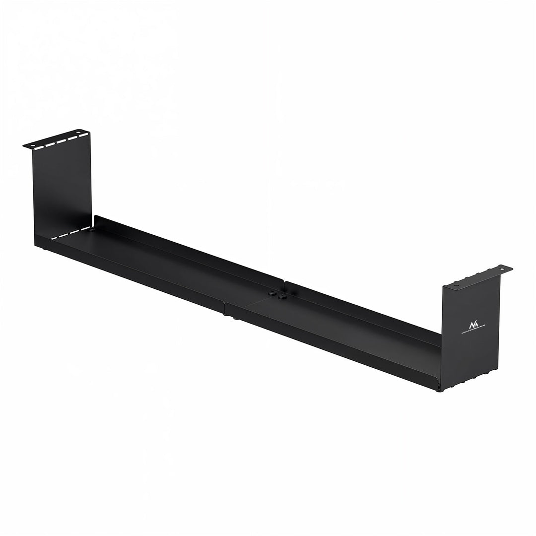 Maclean compact under-desk cable organizer, max load 5kg, black, MC-107 B