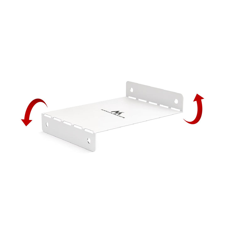 Maclean compact under-desk cable organizer, max load 5kg, white, MC-107 W