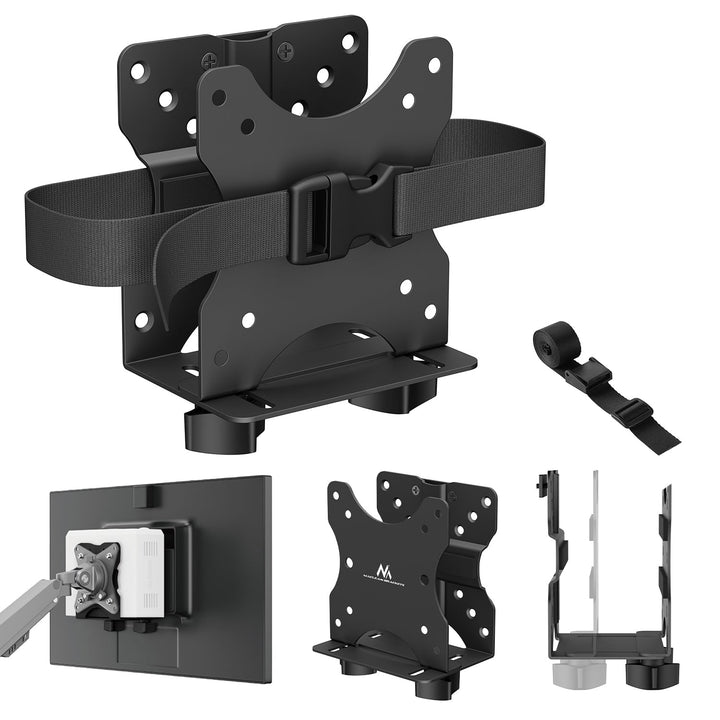 Maclean mini computer mount, 17-70mm range, VESA compatible, max load 5kg, black, MC-115 B