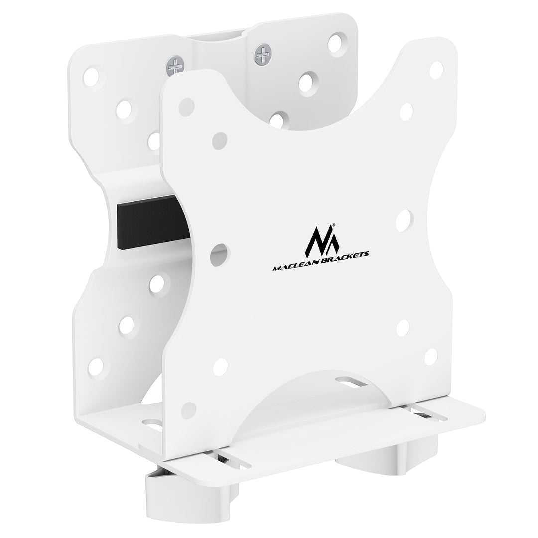 Maclean mini computer mount, 17-70mm range, VESA compatible, max load 5kg, white, MC-115 W