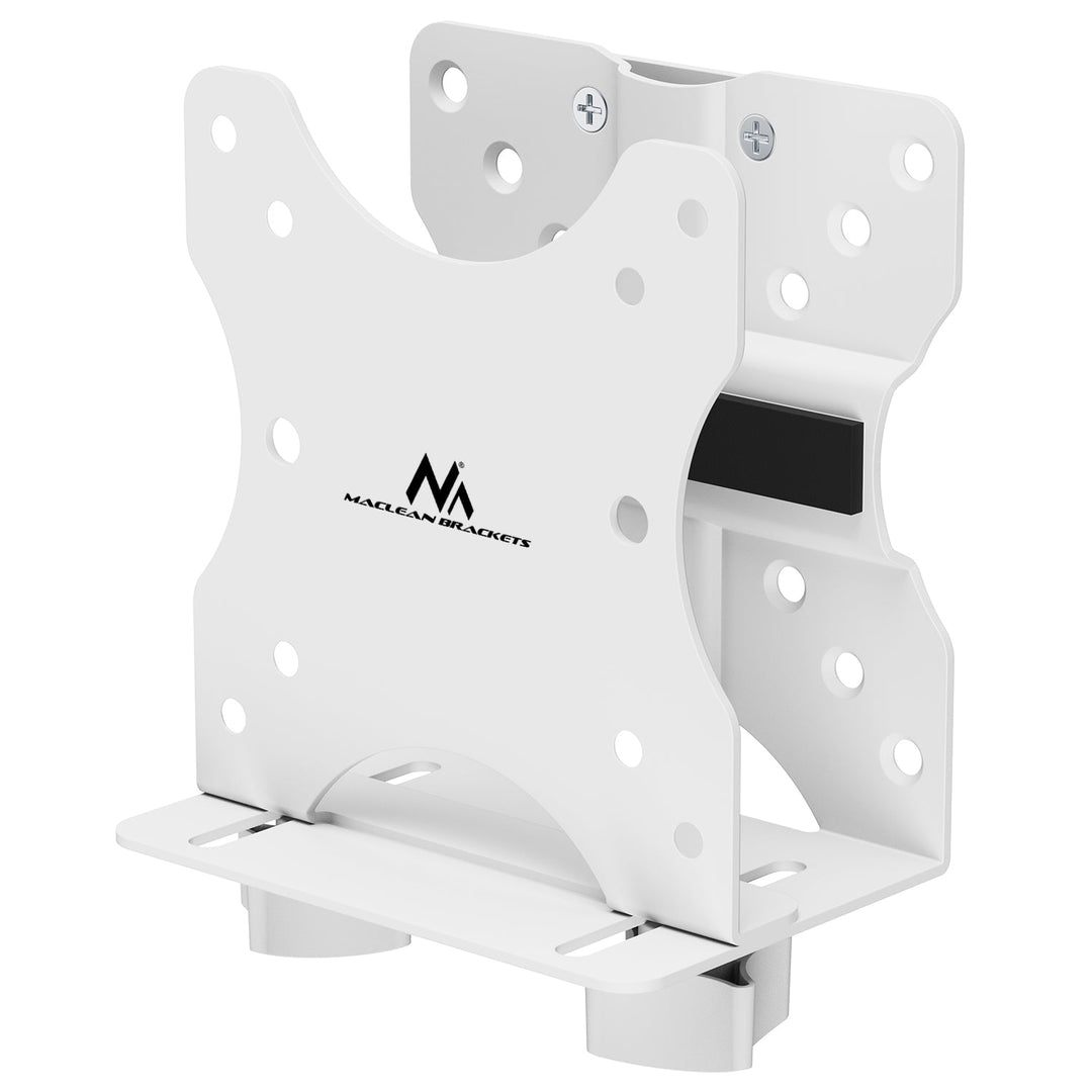 Maclean mini computer mount, 17-70mm range, VESA compatible, max load 5kg, white, MC-115 W