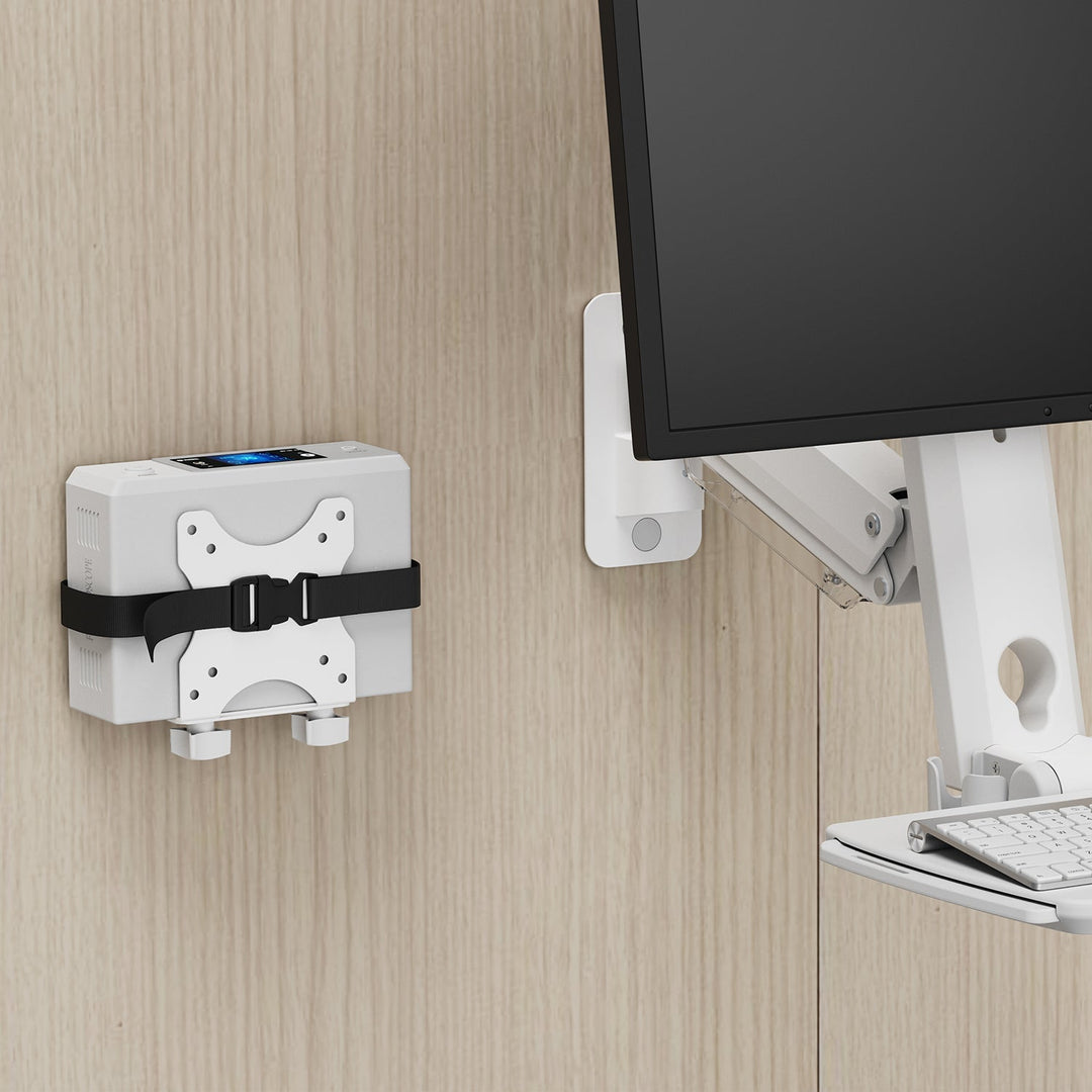 Maclean mini computer mount, 17-70mm range, VESA compatible, max load 5kg, white, MC-115 W