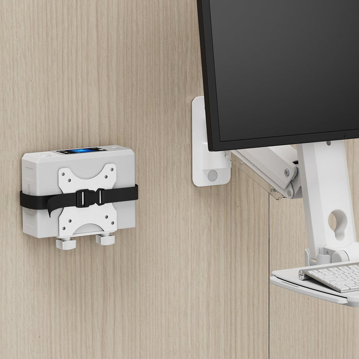 Maclean mini computer mount, 17-70mm range, VESA compatible, max load 5kg, white, MC-115 W
