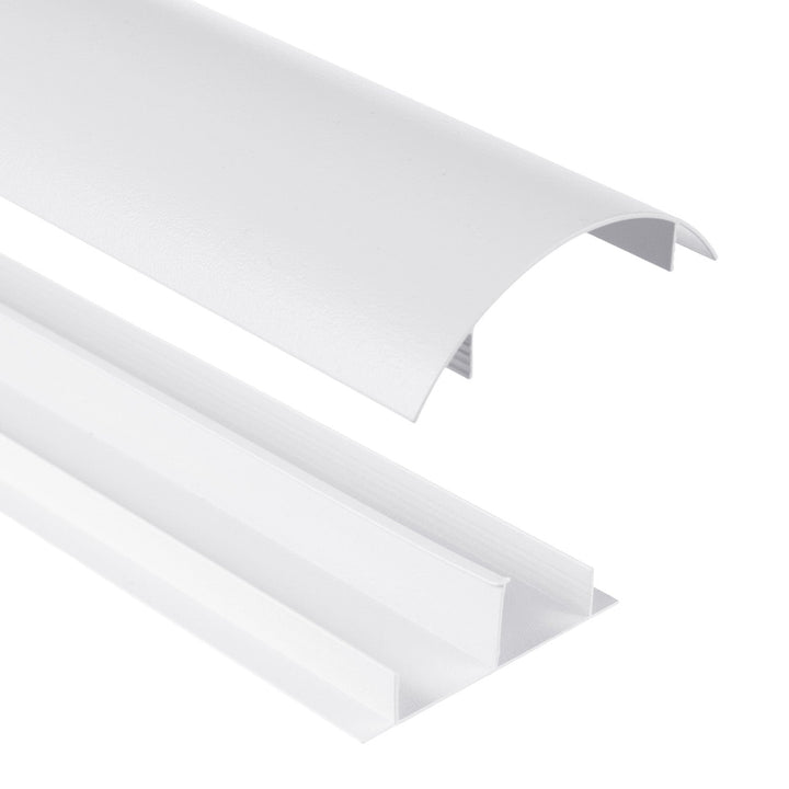 Maclean aluminum cable masking strip, 62x20x750mm, white, MC-814 W