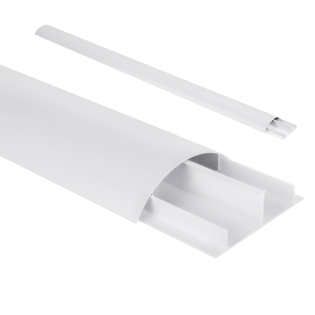 Maclean aluminum cable masking strip, 62x20x750mm, white, MC-814 W