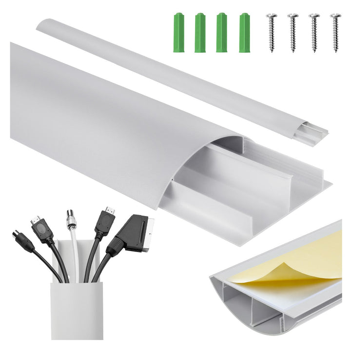 Maclean aluminum cable masking strip, 62x20x750mm, silver, MC-814 S