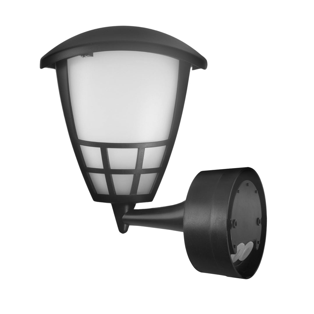 Wall lamp 1xE27 with sensor Maclean, infrared sensor, max. load 60W, IP65, black color, MCE518 B + LED filament bulb E27, 11W 230V Maclean Energy MCE280 WW warm white 3000K 1500lm retro edison decorative A60