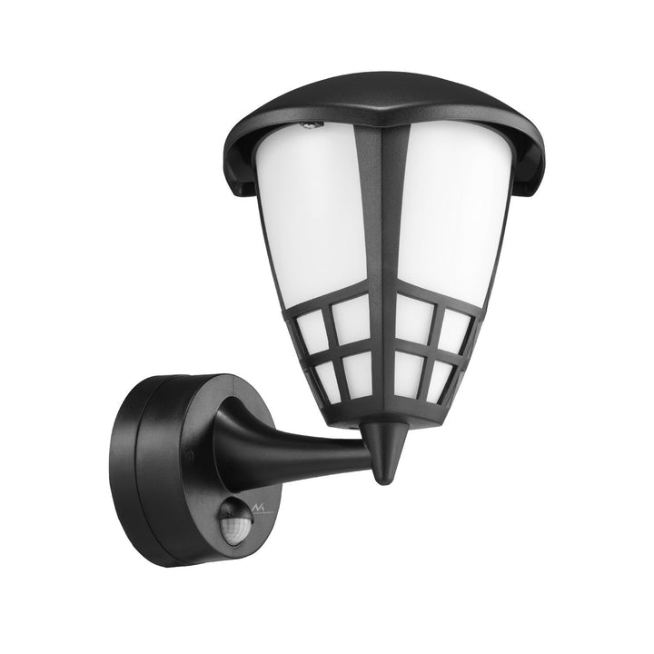 Wall lamp 1xE27 with sensor Maclean, infrared sensor, max. load 60W, IP65, black color, MCE518 B + LED filament bulb E27, 11W 230V Maclean Energy MCE280 WW warm white 3000K 1500lm retro edison decorative A60