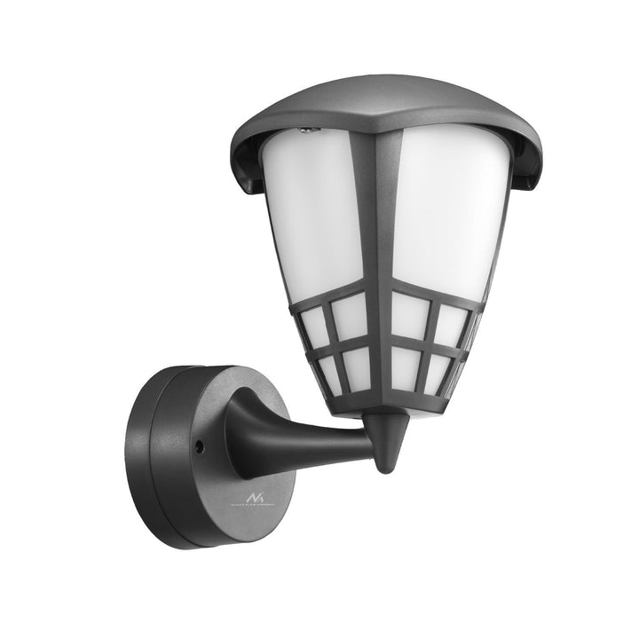 Wall lamp 1xE27 Maclean, max load 60W, IP65, grey color, MCE519 GR + LED filament bulb E27, 6W 230V Maclean Energy MCE284 WW warm white 3000K 720lm retro decorative edison