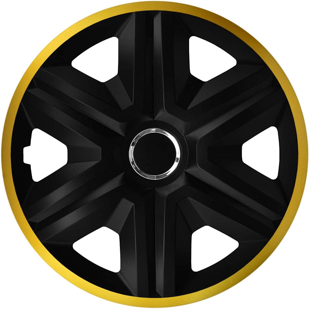 Universal hub cap 16'' NRM Fast Lux black-gold 1 piece wheel trim