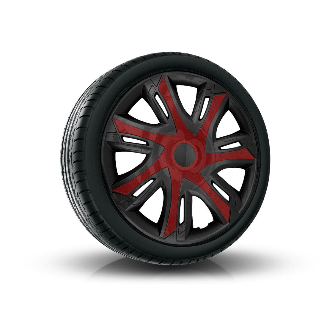 Universal hubcap 15'' NRM N-Power bicolor black and maroon 1 piece