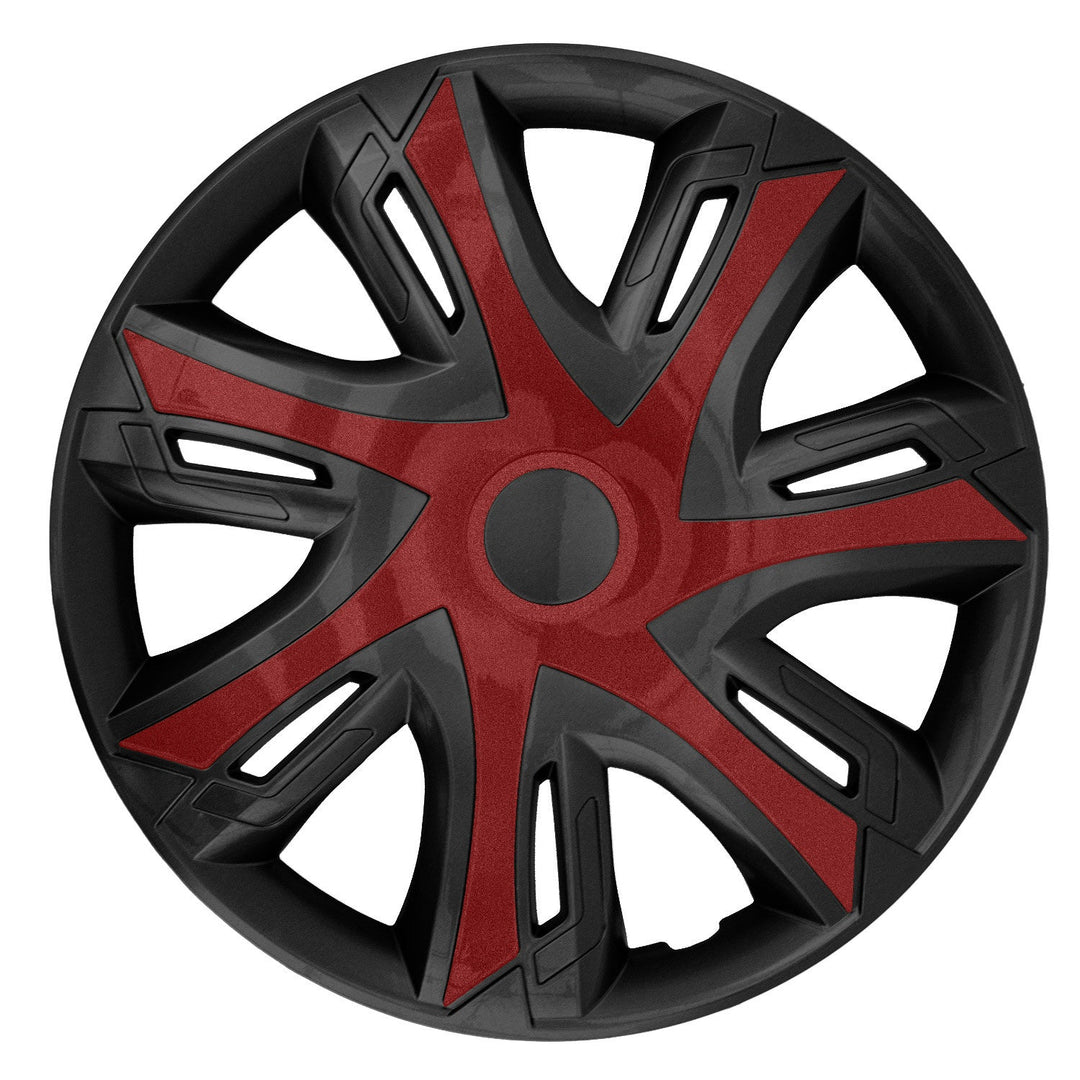 Universal hubcap 15'' NRM N-Power bicolor black and maroon 1 piece