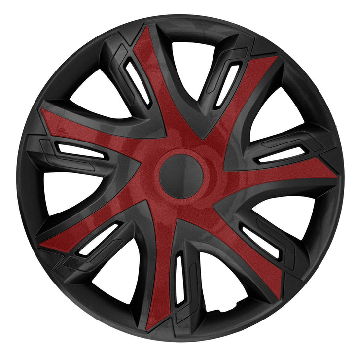 Universal hubcap 15'' NRM N-Power bicolor black and maroon 1 piece