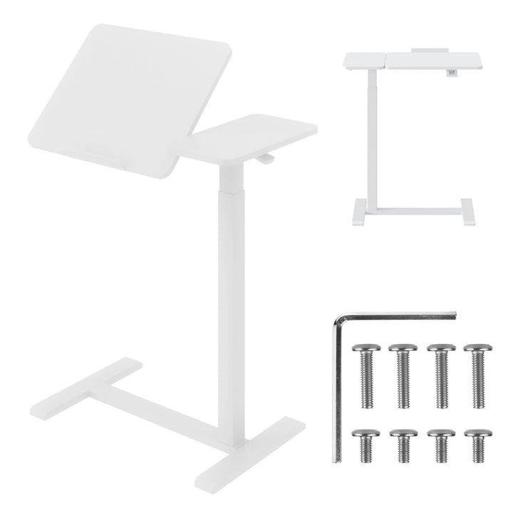 Maclean mobile desk/laptop stand, white, height adjustment 76-109cm, max. 30kg , MC-120 W