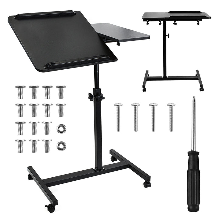 Maclean mobile desk/laptop stand, white, height adjustment 59-89cm, max. 30kg , MC-121 B