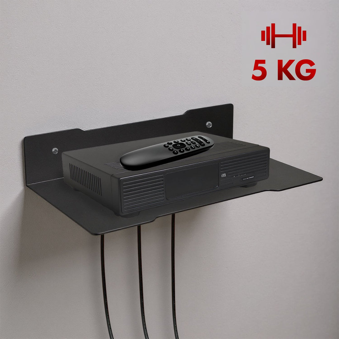 Maclean decoder wall shelf, single, max. 5kg, steel, MC-122