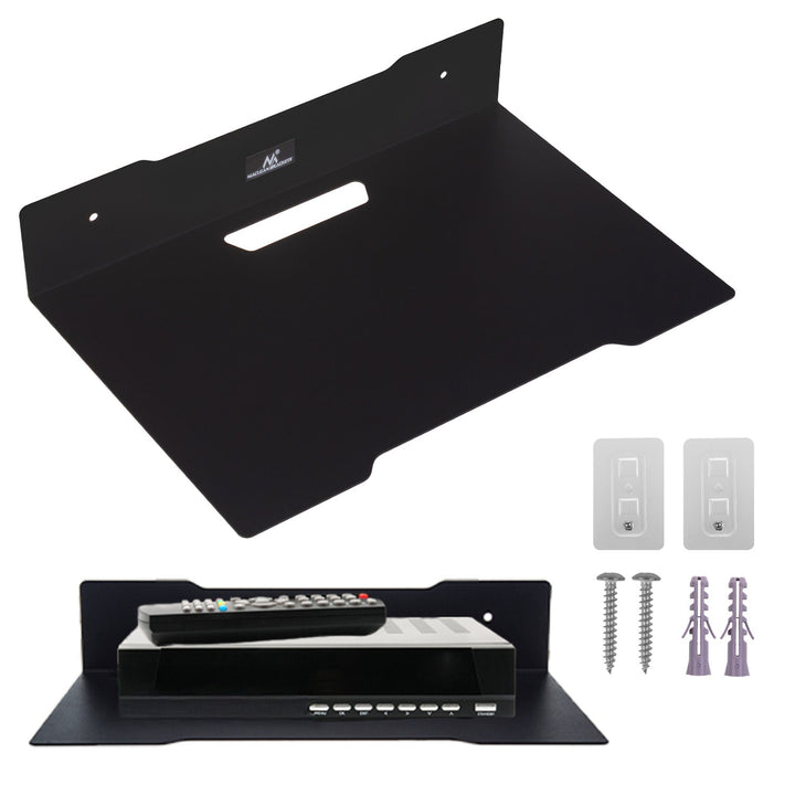 Maclean decoder wall shelf, single, max. 5kg, steel, MC-122
