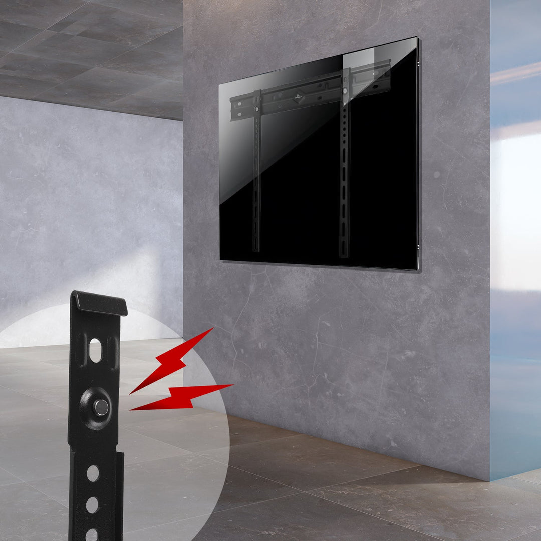 Maclean ultra flat wall mount for TV, 40-85", max VESA 600x400, load up to 80kg, MC-123