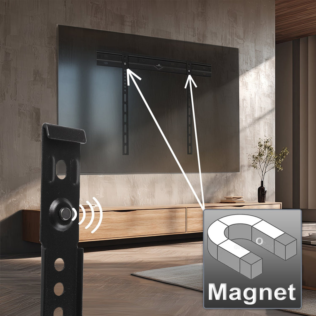 Maclean ultra flat wall mount for TV, 40-85", max VESA 600x400, load up to 80kg, MC-123