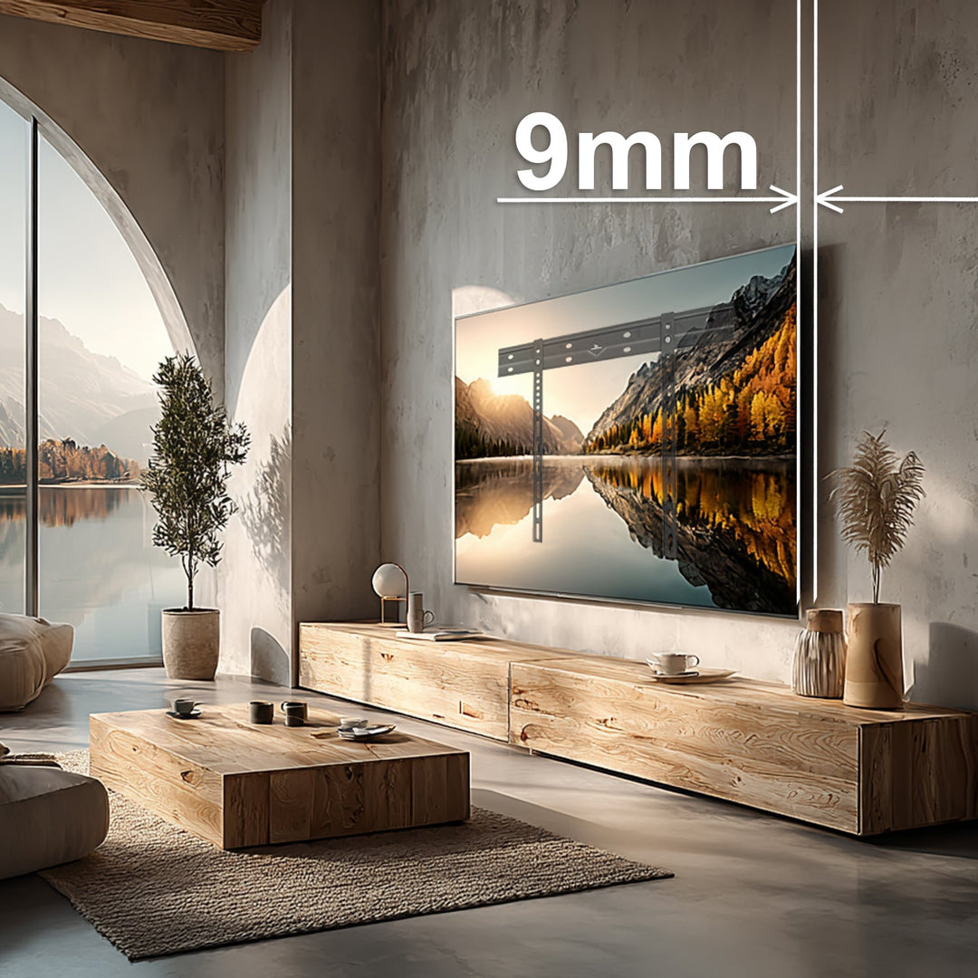 Maclean ultra flat wall mount for TV, 40-85", max VESA 600x400, load up to 80kg, MC-123
