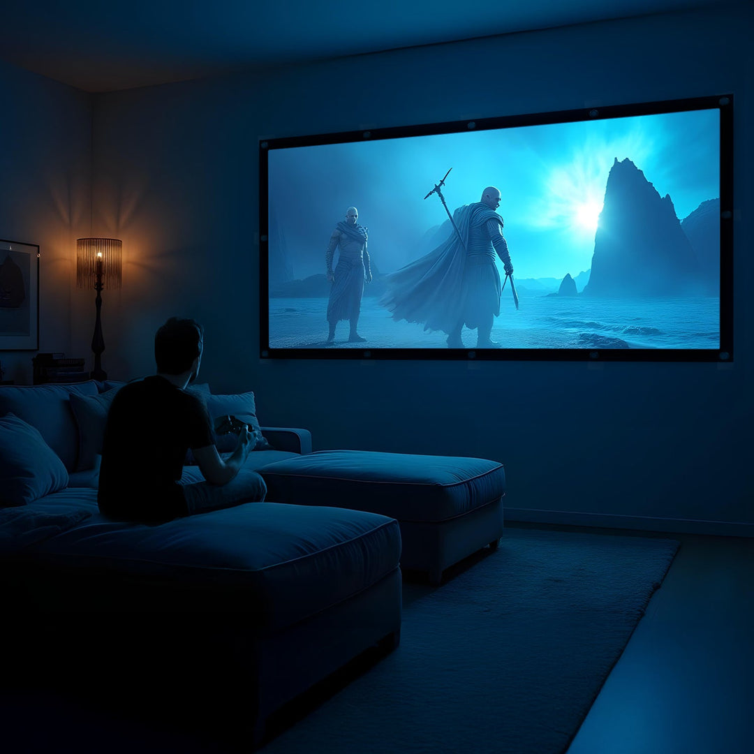 Maclean projection screen, 150", 330x187cm, 25mm 16:9 border, tension hooks, MC-167