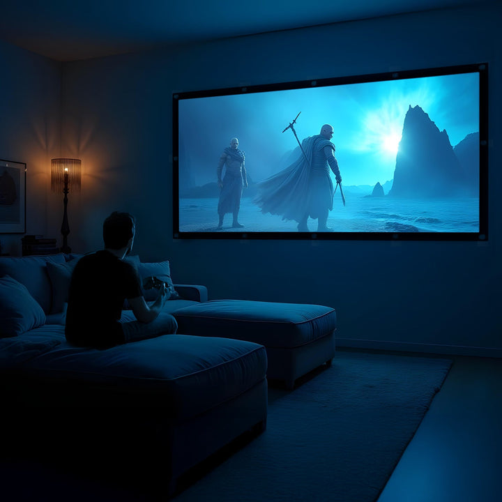 Maclean projection screen, 150", 330x187cm, 25mm 16:9 border, tension hooks, MC-167