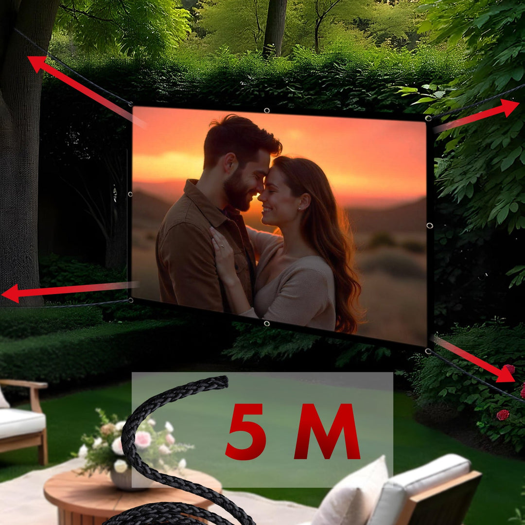 Maclean projection screen, 150", 330x187cm, 25mm 16:9 border, tension hooks, MC-167