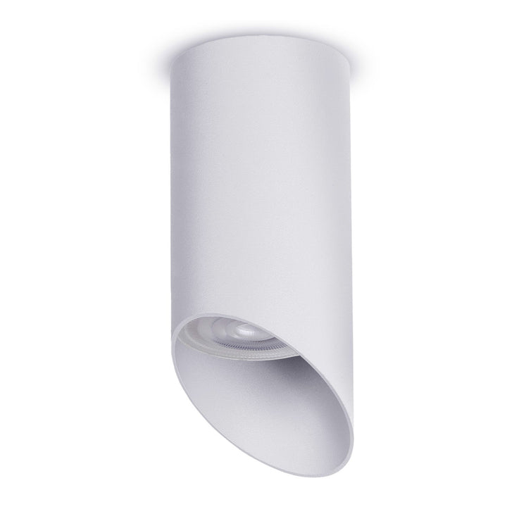 Maclean surface mount / tube luminaire, spot, round, aluminum, GU10, 55x130mm, white, MCE360 W+LED bulb GU10 7W Maclean Energy MCE437 WW warm white 3000K, 220-240V~, 50/60Hz, 490 lumens