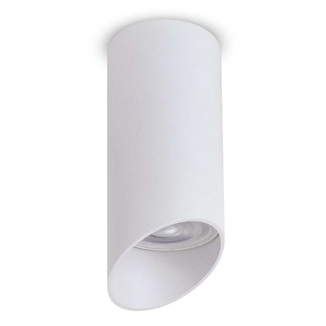 Maclean surface mount / tube luminaire, spot, round, aluminum, GU10, 55x130mm, white, MCE360 W+LED bulb GU10 7W Maclean Energy MCE437 WW warm white 3000K, 220-240V~, 50/60Hz, 490 lumens