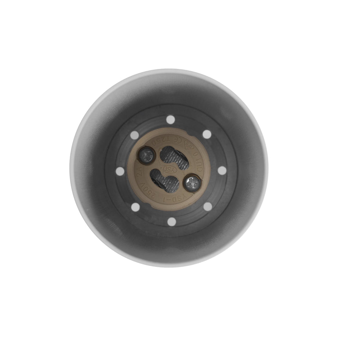 Maclean surface-mounted luminaire / tube, spot, round, aluminum, GU10, 55x130mm, color white, MCE360 W 3pcs + LED bulb GU10 7W Maclean Energy MCE437 WW warm white 3000K, 220-240V~, 50/60Hz, 3pcs
